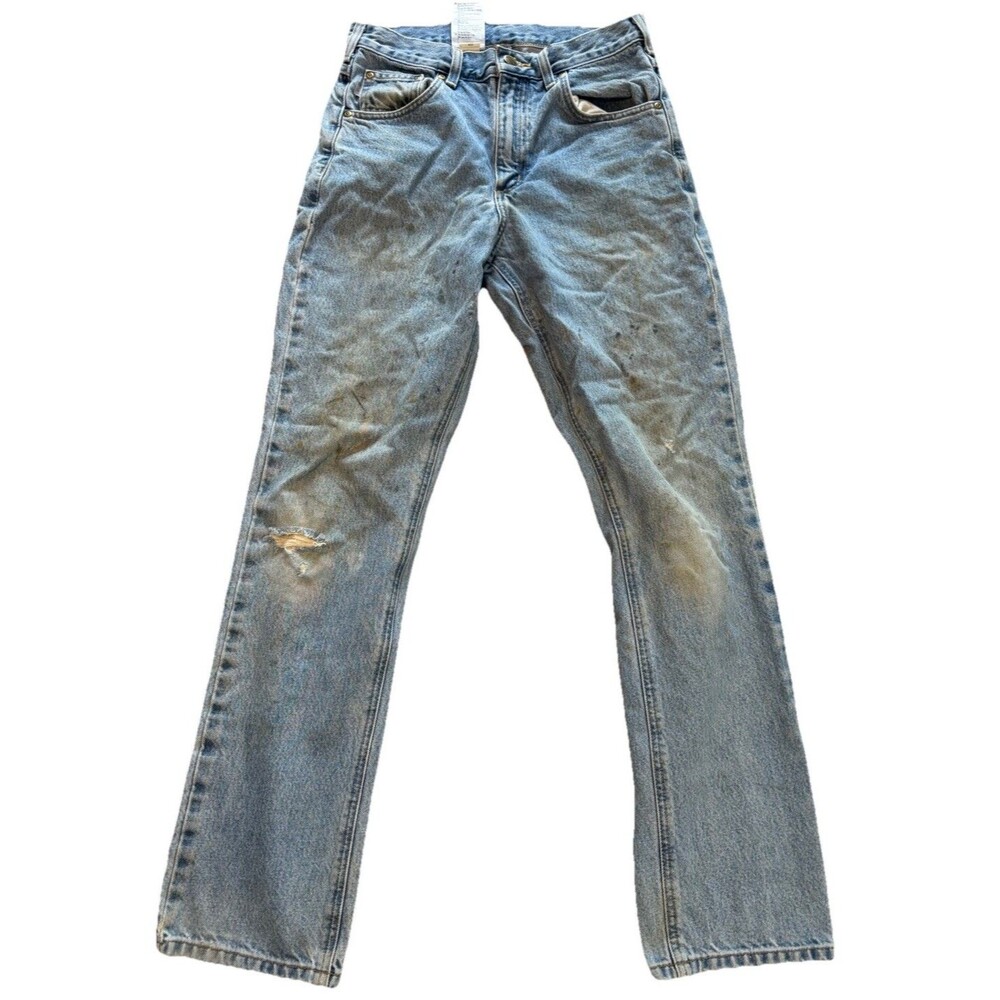 Carhartt B18 STW Straight Fit Jeans Mens 30x32 Distressed Thrashed Paint Work